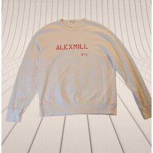 Alex Mill NYC Crewneck Cream Pullover Sweatshirt XL 100% Cotton